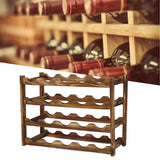 20 bottle 4 tier timber wine rack