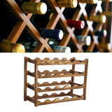 20 bottle 4 tier timber wine rack