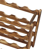 20 bottle 4 tier timber wine rack