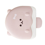 Pink cartoon bear five compartment kids snack serving tray with lid