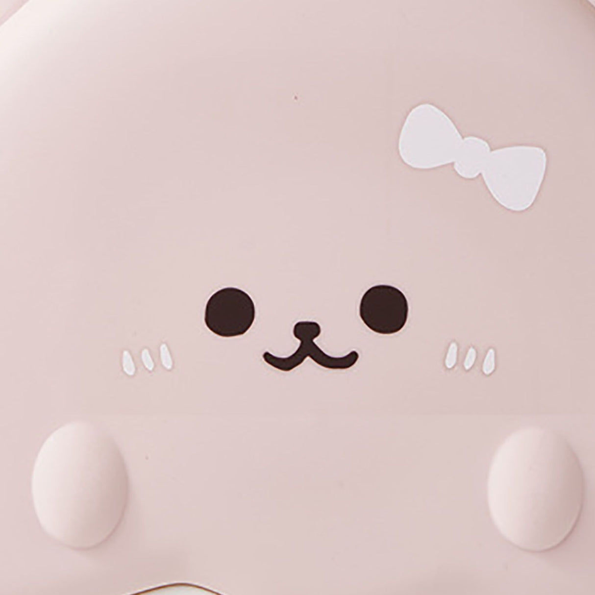 Pink cartoon bear five compartment kids snack serving tray with lid