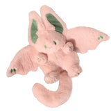 Plush rabbit toy side profile showing long tail