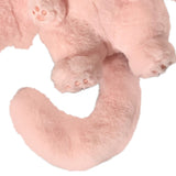 Pink plush bunny with long tail design