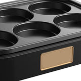Pancakes cooked in the six hole non stick breakfast pan