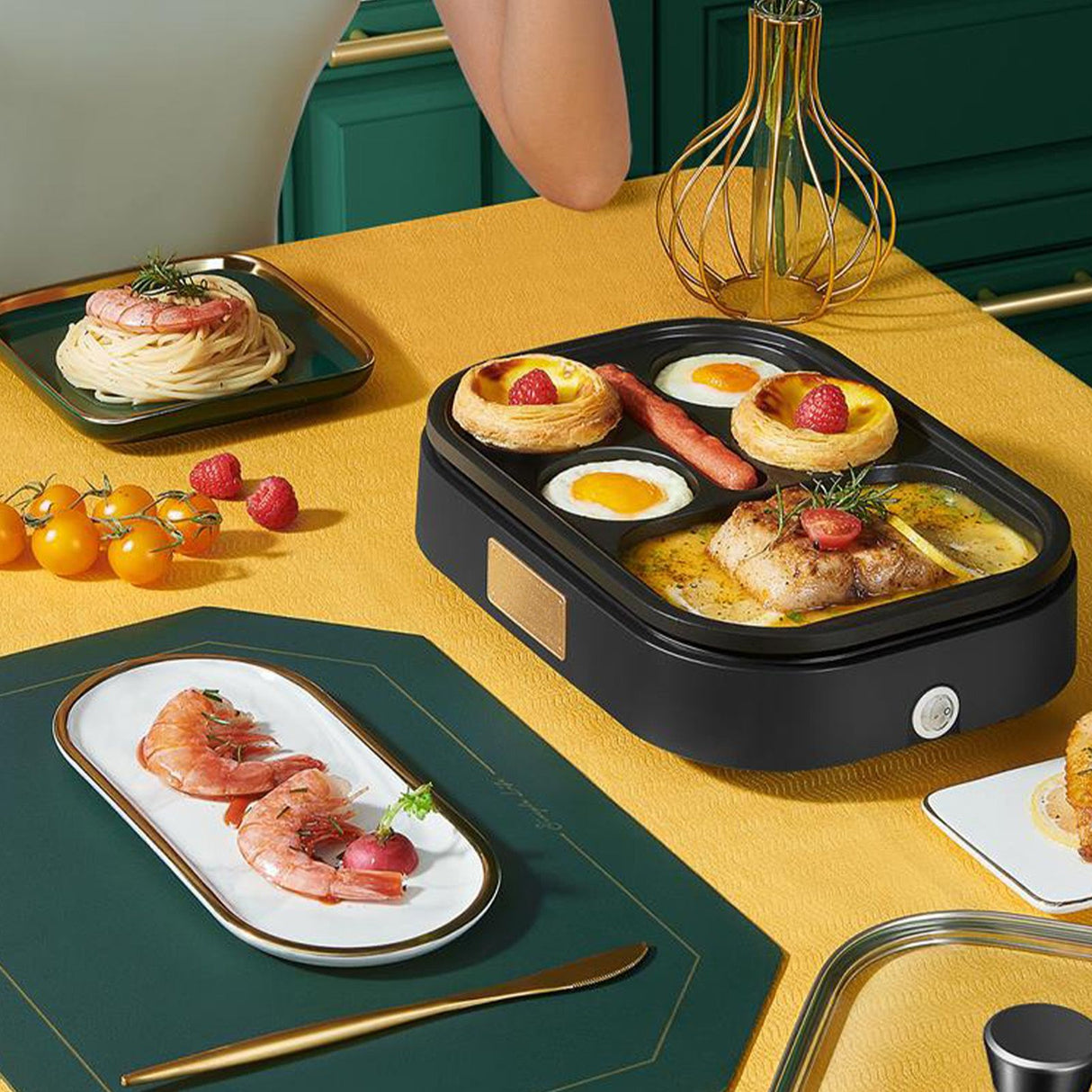 Egg bites lifted from the non stick six hole breakfast pan