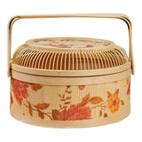 Small hand woven rattan basket