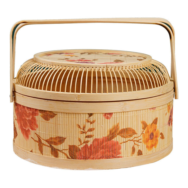 Small hand woven rattan basket