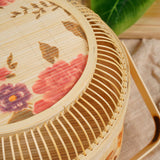 Hand woven rattan storage basket