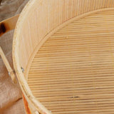 Woven rattan basket weave detail