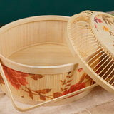 Small rattan basket used for decorative display