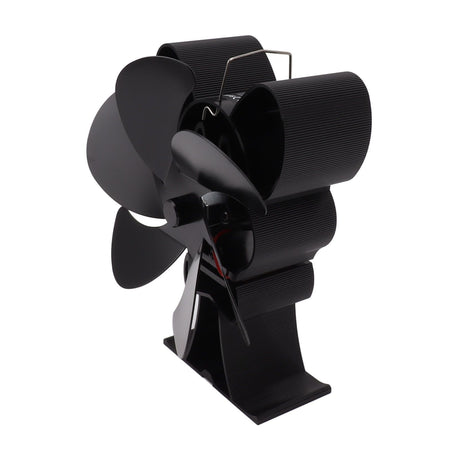 Stove fan standing on top of a wood burning stove