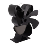 Side profile of the heat powered stove fan showing its base plate