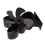 Heat powered stove fan placed on a pellet stove surface