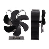 Top down view of the six blade fan blades on the stove fan