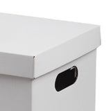 Cardboard storage box cut out carry handle