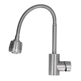 Front view of the stainless steel hot and cold mixer tap