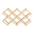 Foldable Wine Rack 10 Bottle Pine Wood Natural view 1