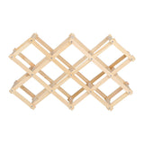Foldable Wine Rack 10 Bottle Pine Wood Natural view 1