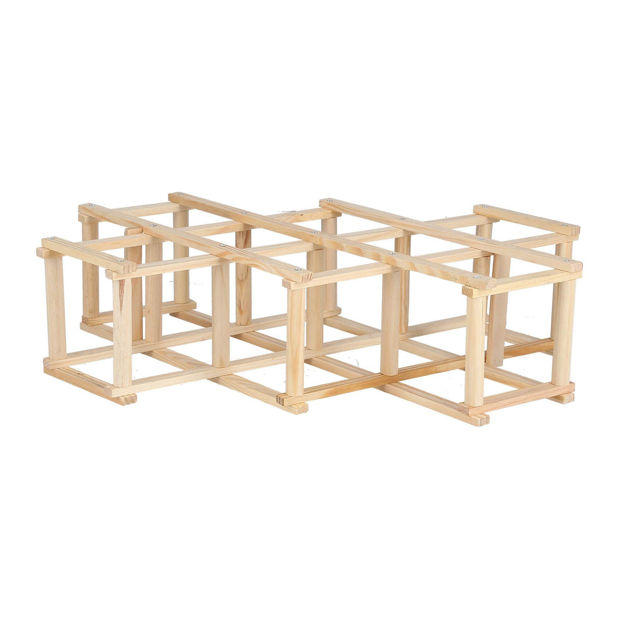 Foldable Wine Rack 10 Bottle Pine Wood Natural view 14