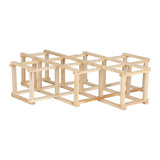 Foldable Wine Rack 10 Bottle Pine Wood Natural view 14