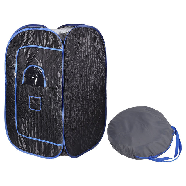 Palm Cove portable steam sauna box in an outdoor setting