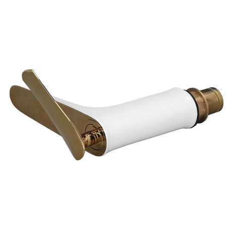Dimension diagram showing spout height, reach and handle length