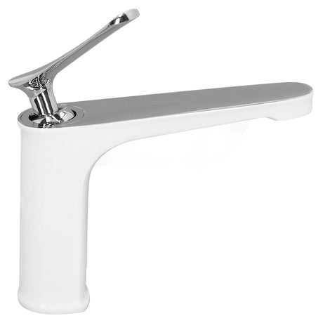Basin mixer tap shown with supplied connection hoses