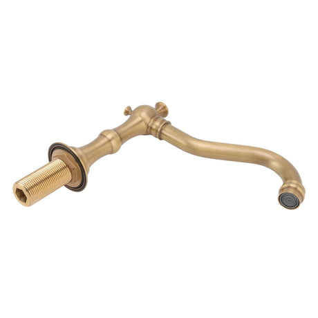Copper three hole basin tap styled on a period bathroom vanity
