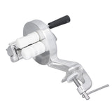 Manual macaroni maker parts laid out including body and handle