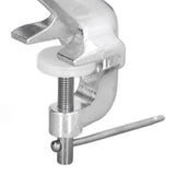 Hand crank macaroni maker held to show its compact size