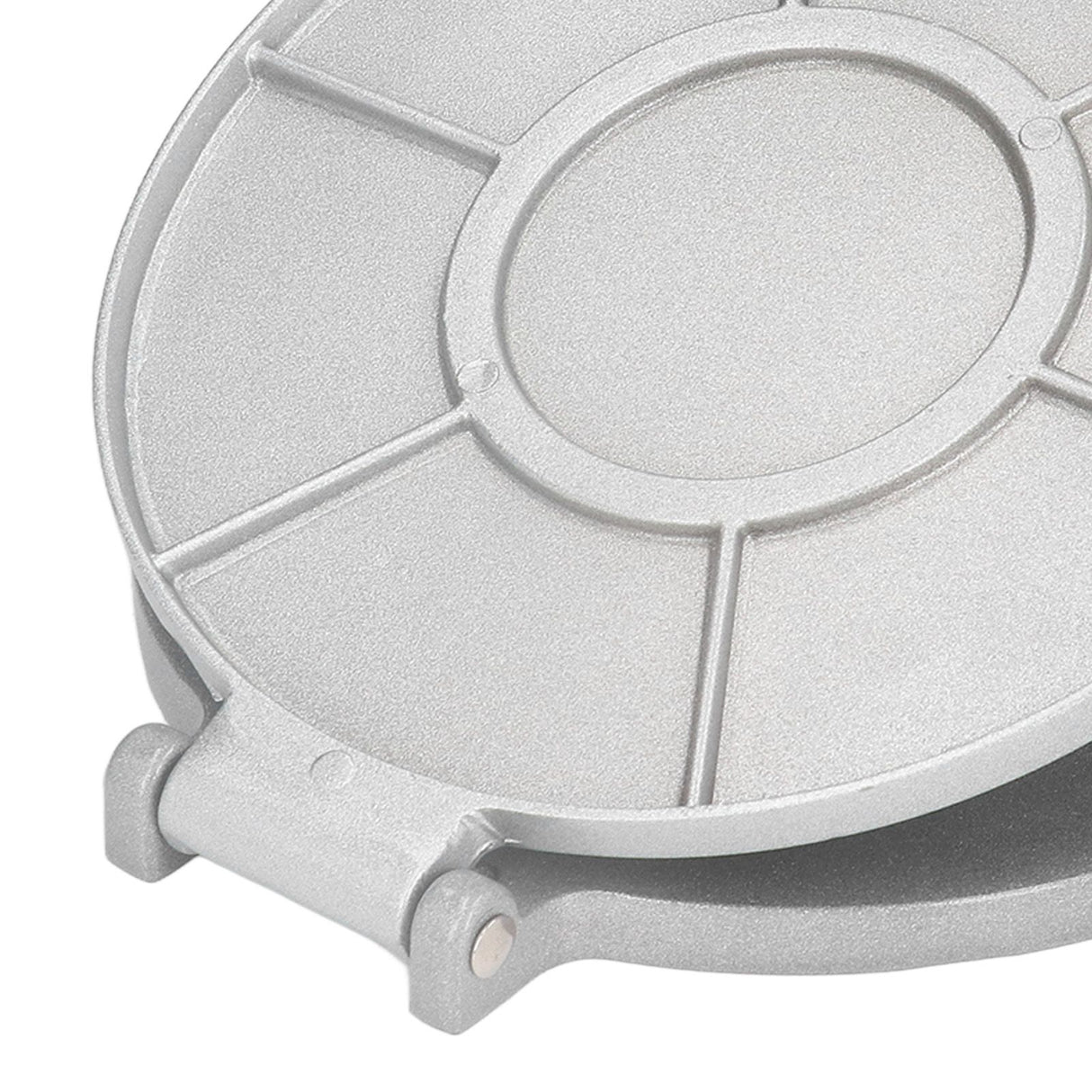 Aluminium alloy surface detail on the tortilla press