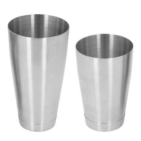 Langwarrin South weighted stainless steel Boston cocktail shaker on a bar counter