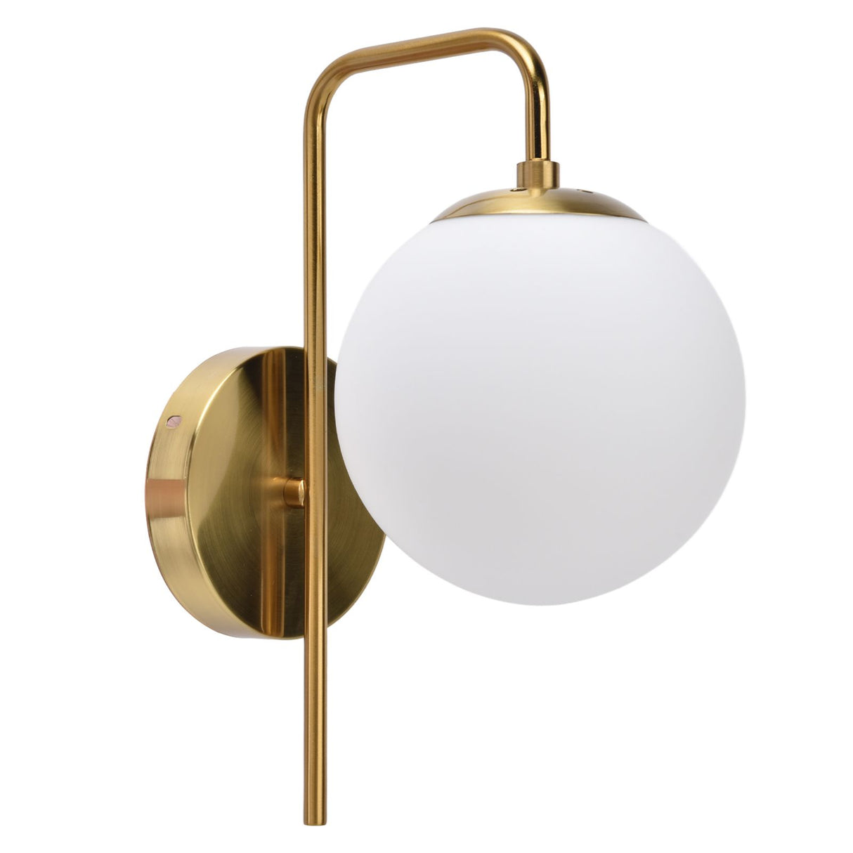 Frosted glass wall light in bedroom