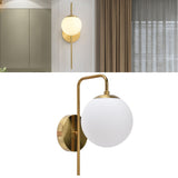 Glass ball wall light installation