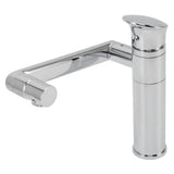 Side profile of the single hole basin tap showing nozzle height