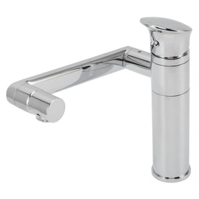 Side profile of the single hole basin tap showing nozzle height
