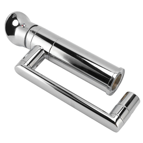 Basin tap fitted to a kitchen sink with water running