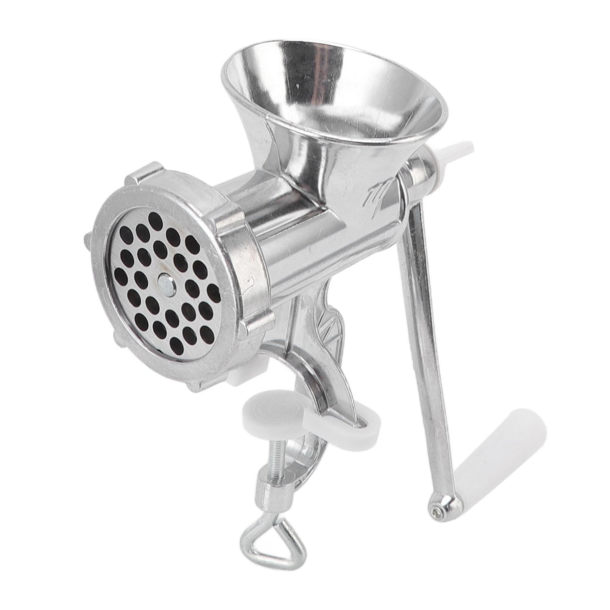 Screw head and cutting blade of the manual aluminium alloy meat grinder