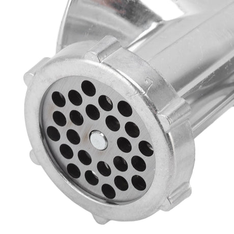 Meat grinder tubes and screw head laid out together