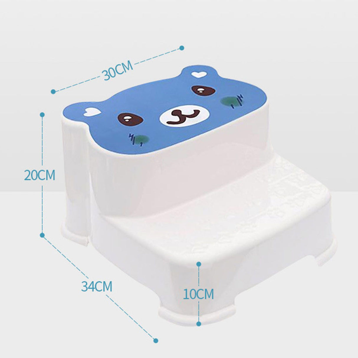 Baby Two Step Stool with Non Slip Design, Blue - view 3