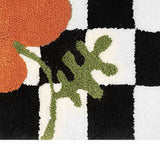 Size guide showing the checkered doormat measuring 50 x 80 cm