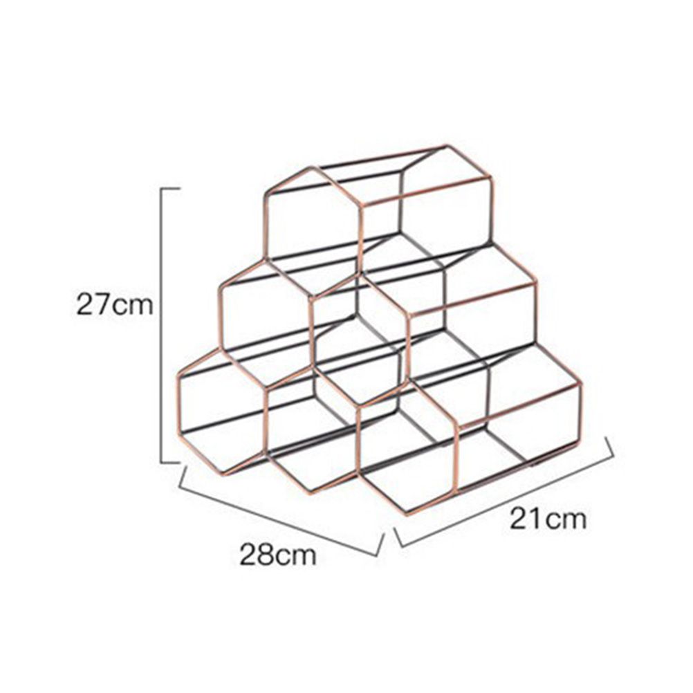 6 bottle metal countertop wine rack
