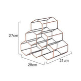6 bottle metal countertop wine rack