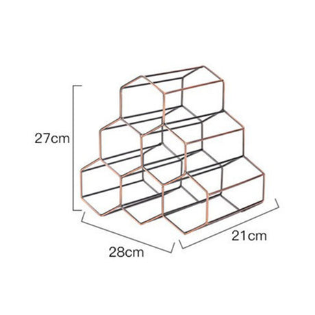 6 bottle metal countertop wine rack