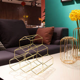 6 bottle metal countertop wine rack