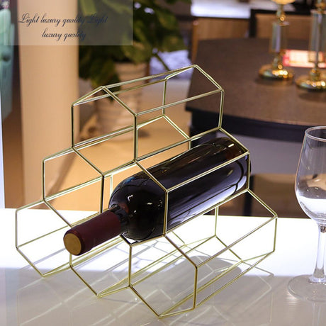 6 bottle metal countertop wine rack