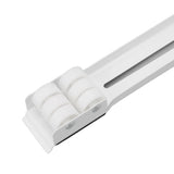 Appliance rollers positioned under a cabinet ready to be moved