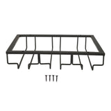 Black metal under cabinet wine glass rack