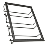 Black metal under cabinet wine glass rack