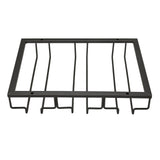 Black metal under cabinet wine glass rack